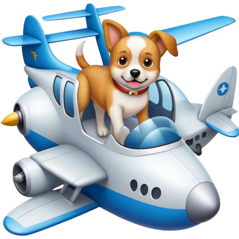 dog in a plane emoji