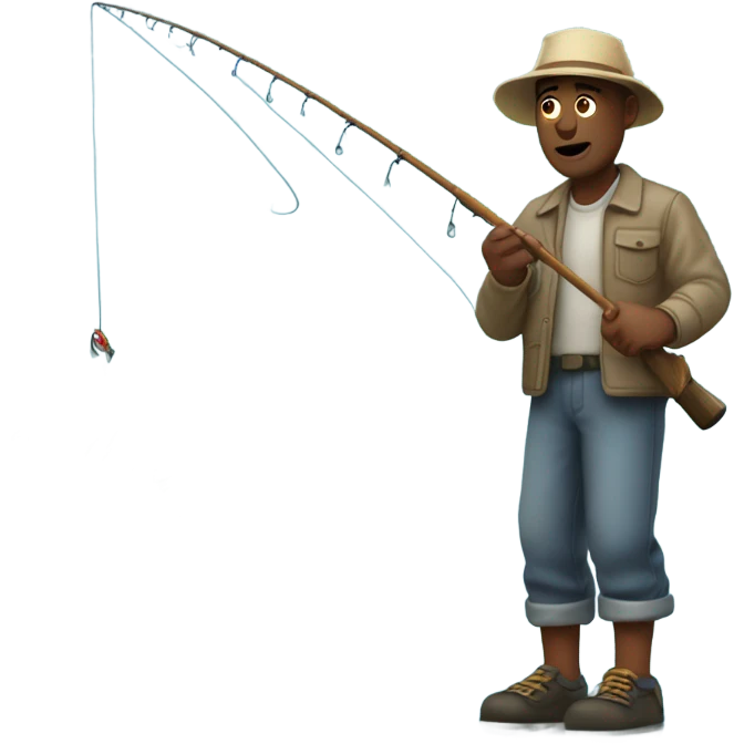 Someone fishing emoji