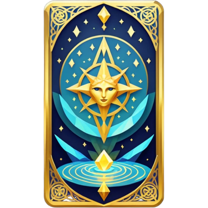 fantasy magic tarot card low poly emoji