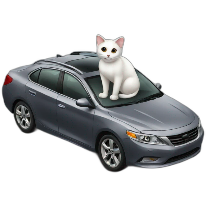 cat on top of a car emoji