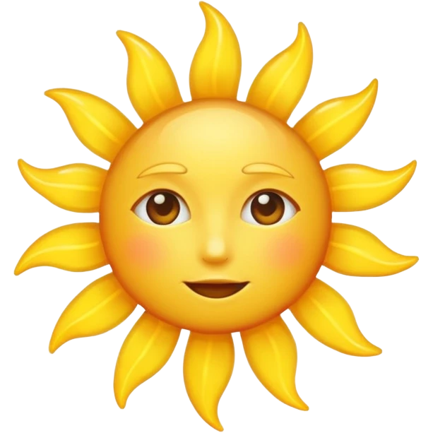 Sun no face emoji