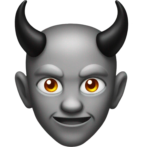 devil emoji but black colored emoji