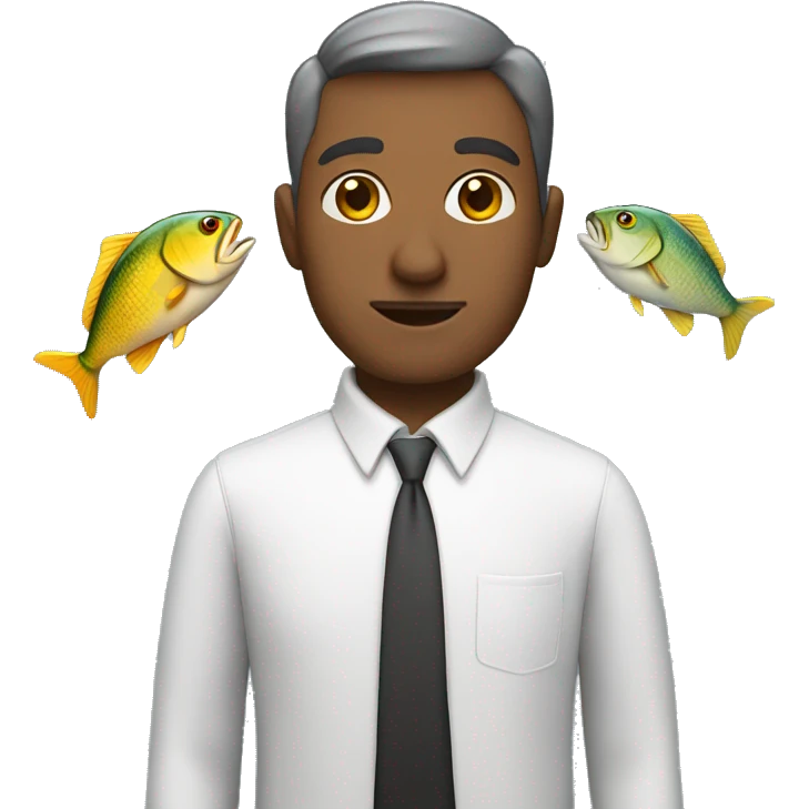 teacher with fish head  emoji