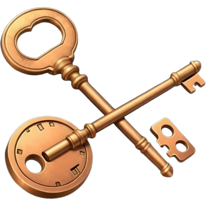 bronze key space emoji