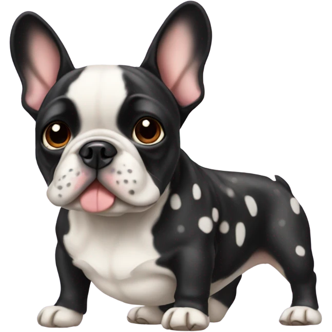 Spotted French bulldog emoji