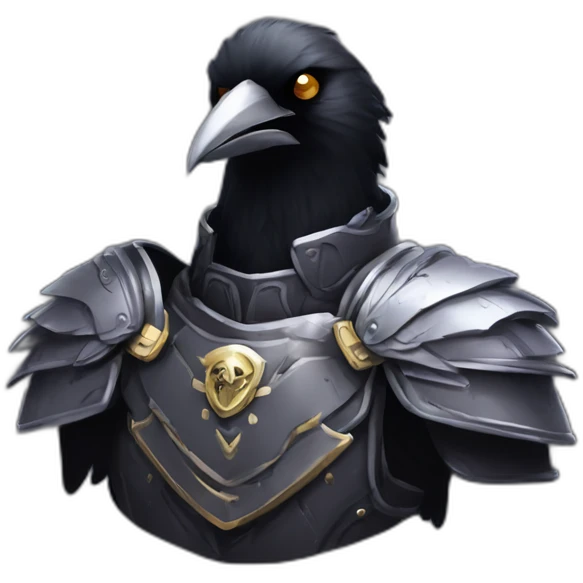 Raven, black armour, 40k, corax, beak emoji