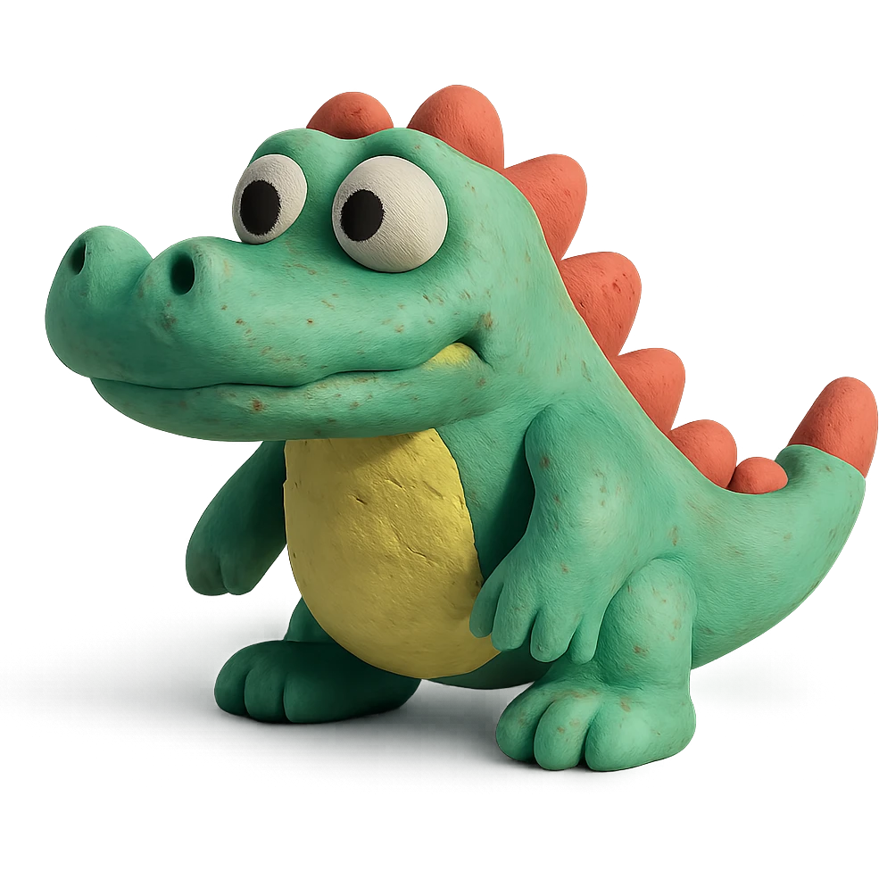 bambardino crocodilo in claymation style emoji