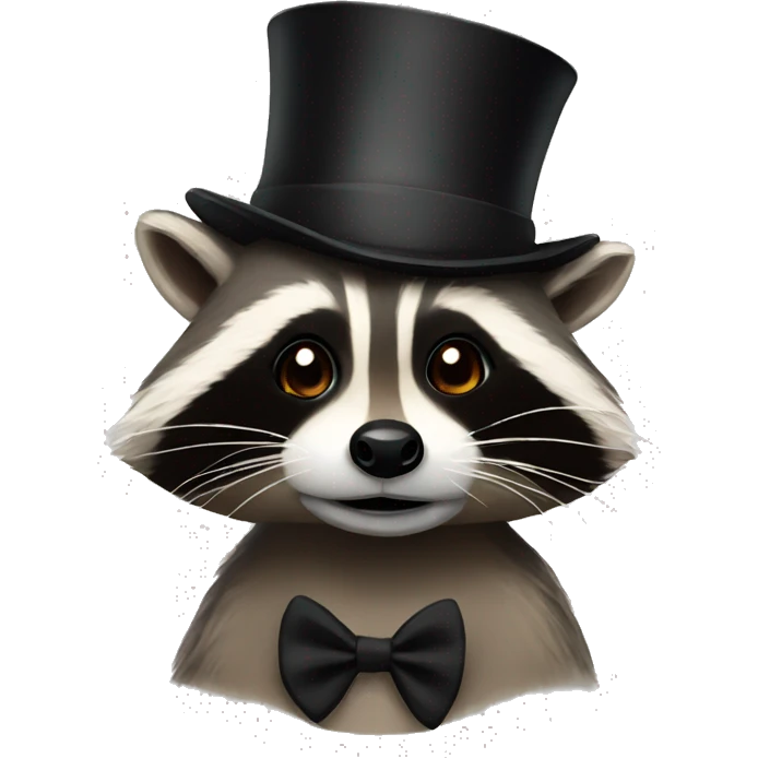 Raccoon in a top hat  emoji