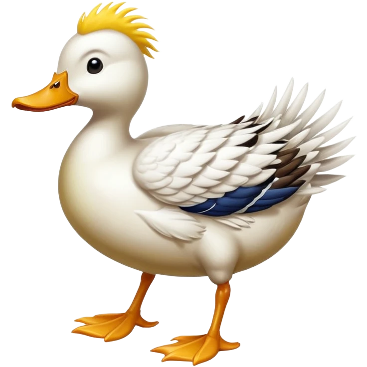 Duck wearing running spikes emoji