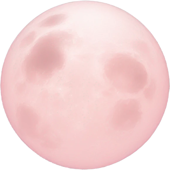 Light pink pink moon emoji
