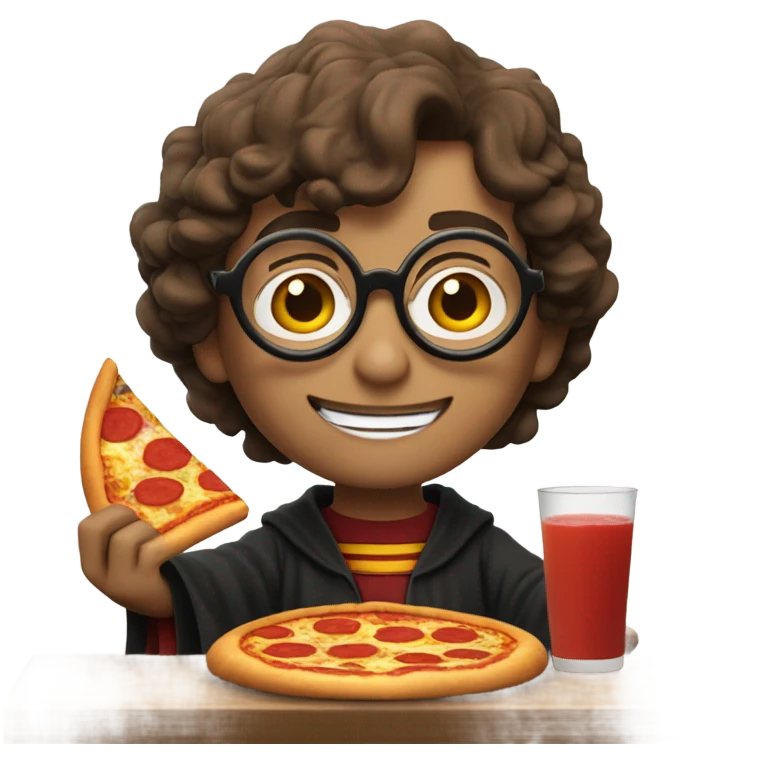 Harry Potter eating pizza  emoji