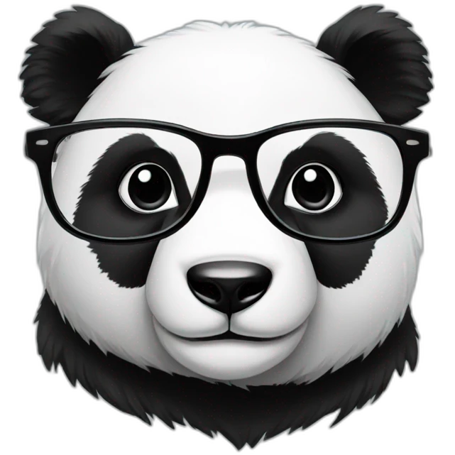 a panda in glasses emoji