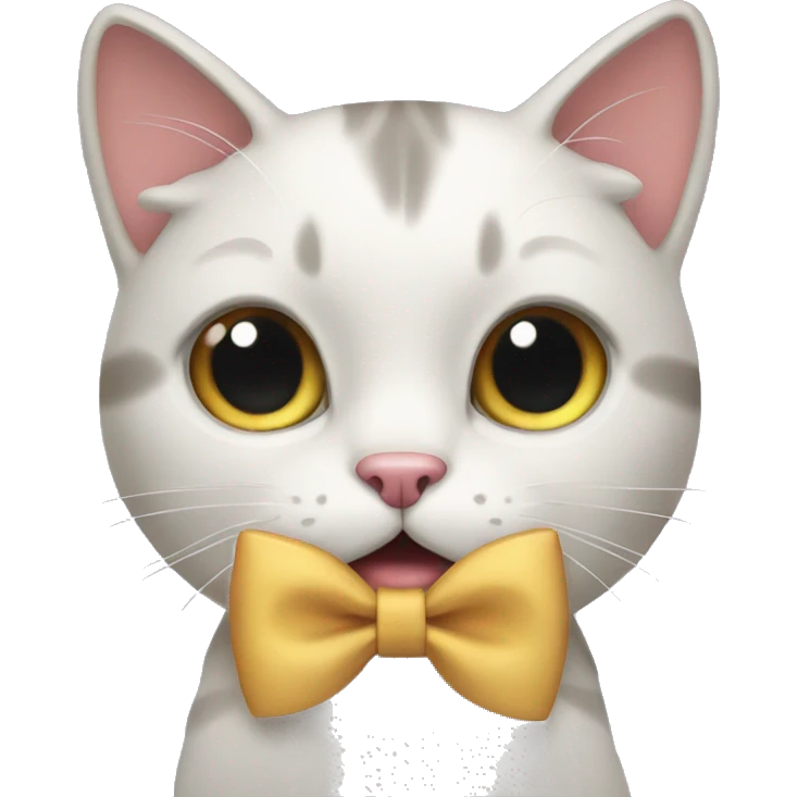 Cat with a bow emoji
