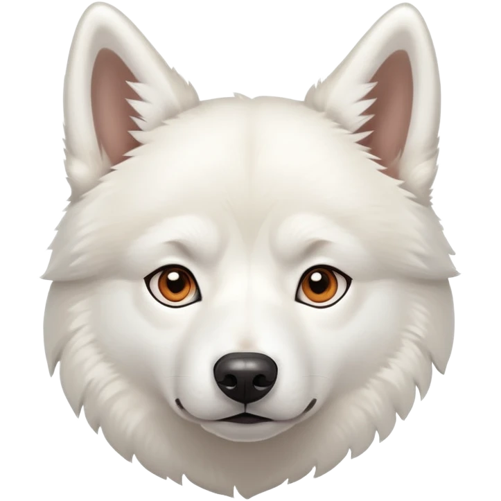 White husky brown eyes emoji