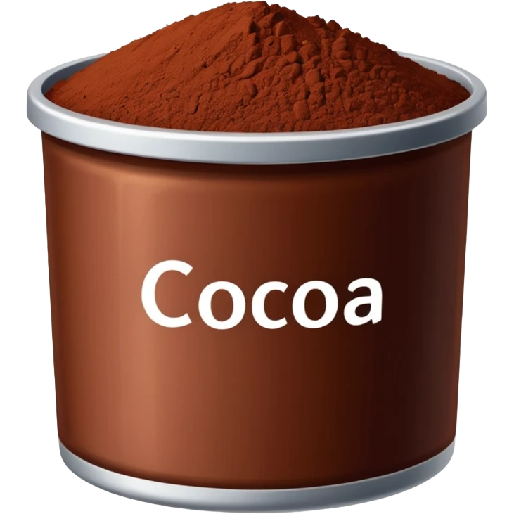 container of cocoa powder emoji