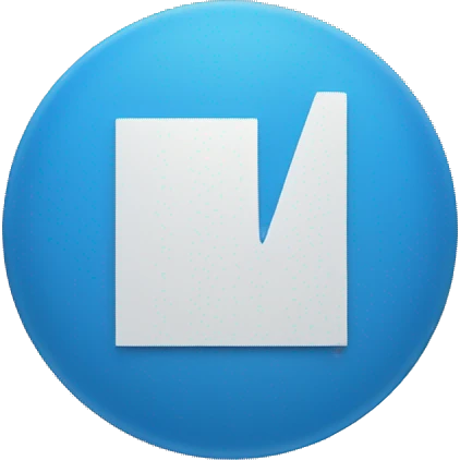 Blue circle with a white check mark in middle emoji
