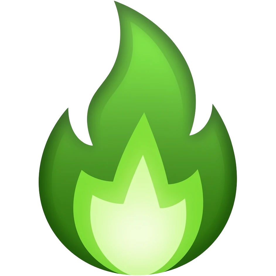 Fuego verde emoji