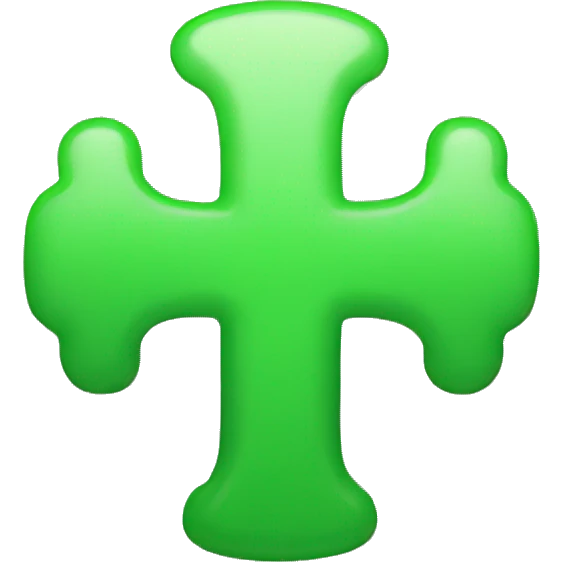 A green large plus sumbol emoji