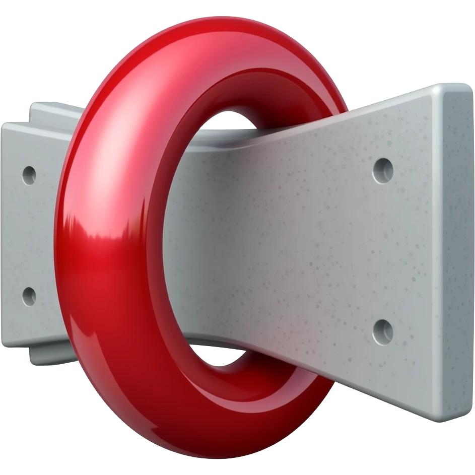 Red ring cross barrier. emoji