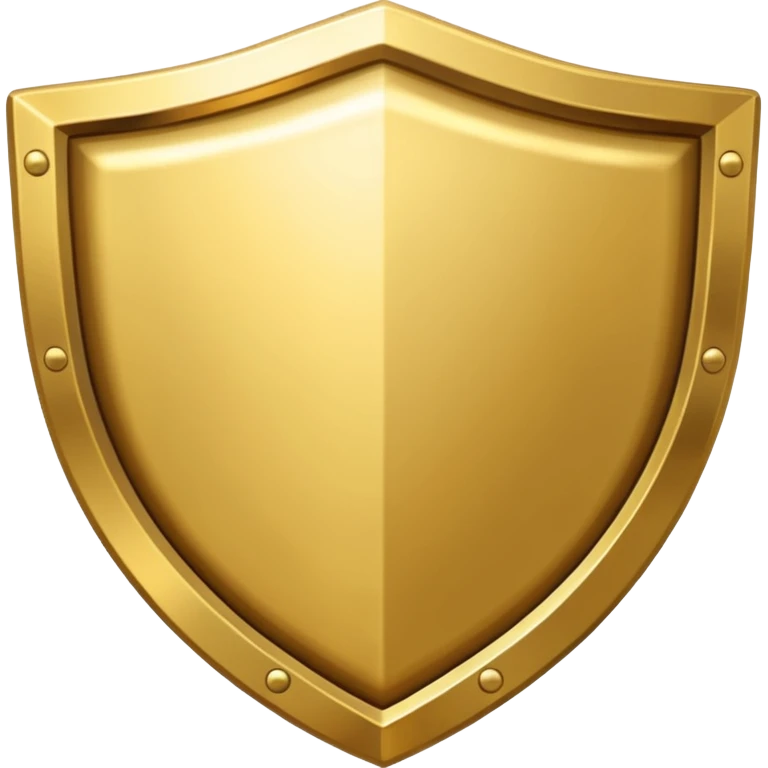 Gold shield with trophy shine emoji