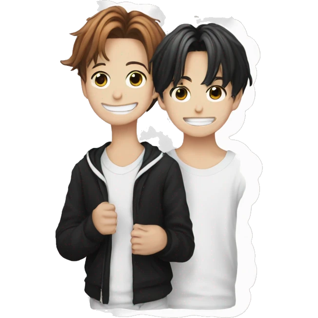 Jungkook with v emoji