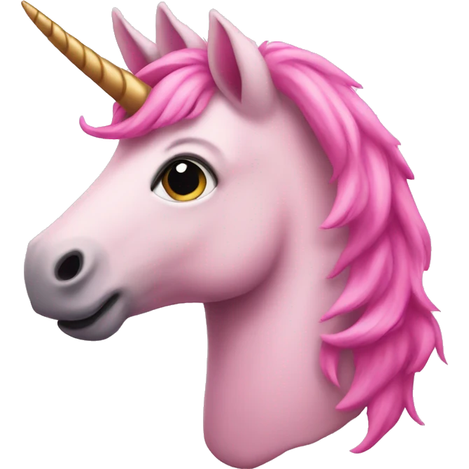 Pink unicorn emoji