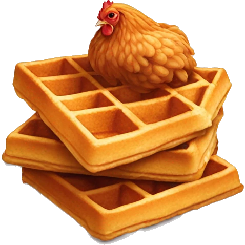 Chicken and waffles  emoji