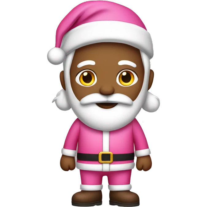 santa in a pink jumpsuit emoji
