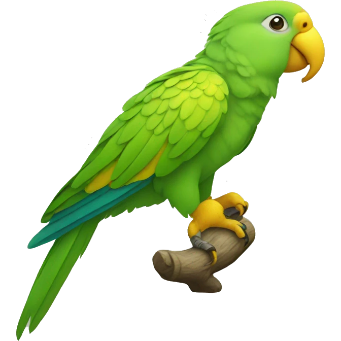 green parrot with yellow feathers emoji