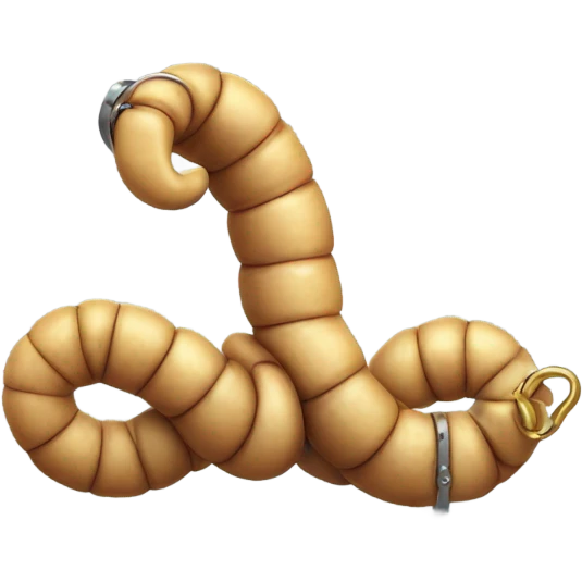 Worm in handcuffs emoji