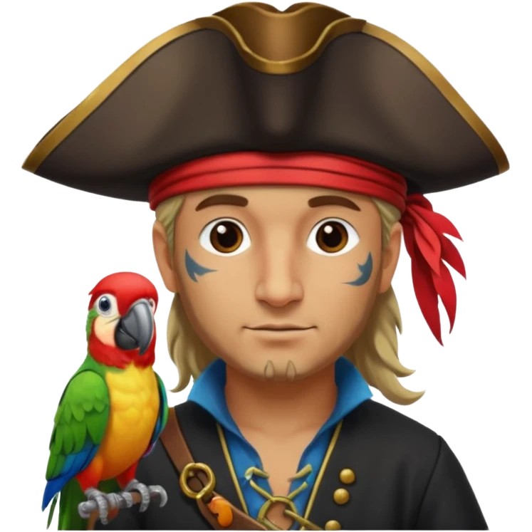 pirate and parrot emoji
