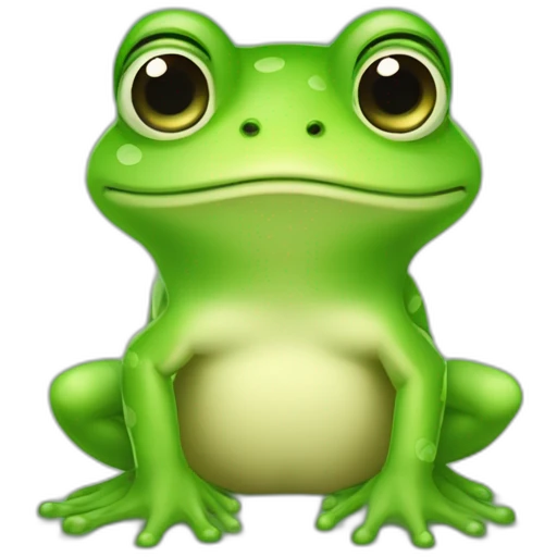 Grenouille kawaii avec un champion sur la tête emoji