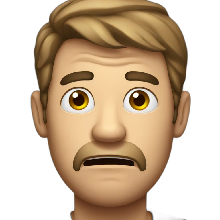 very scared man emoji