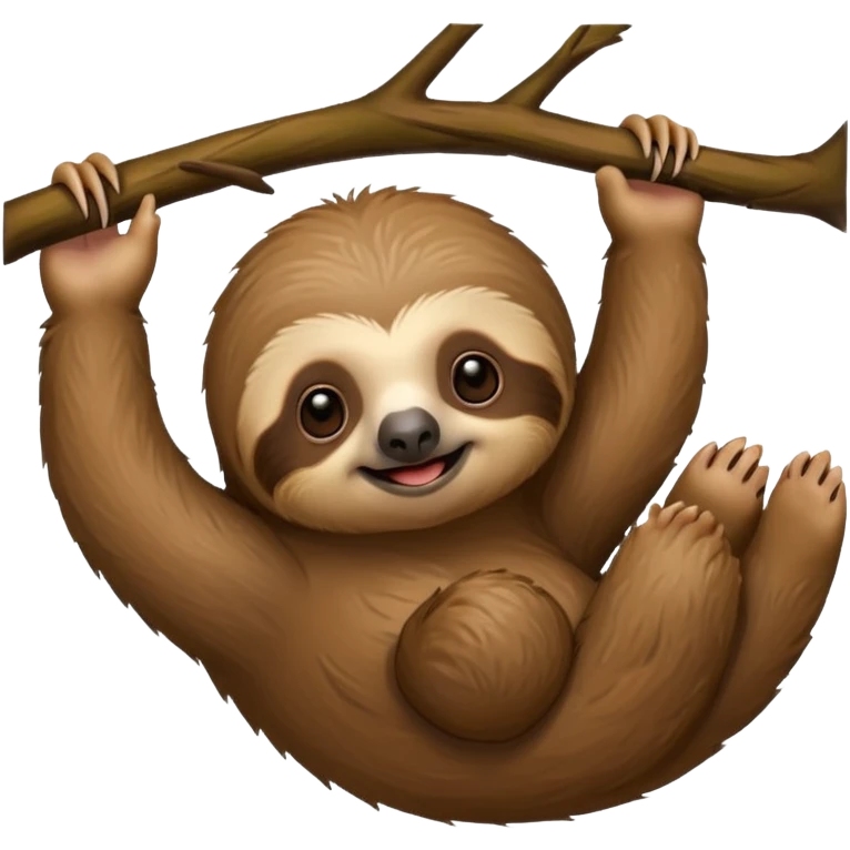 baby sloth on the tree emoji