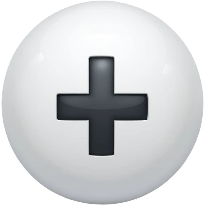 i want a white ball with a plus sign like the smash bros logo emoji