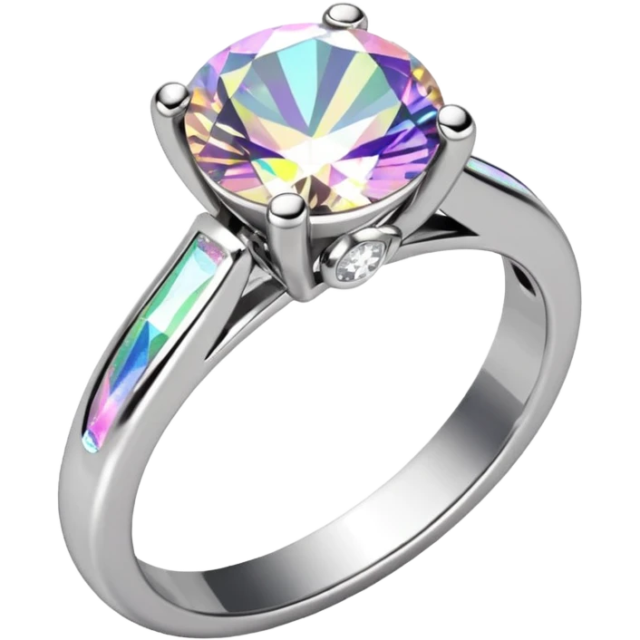 glitter white diamond married ring emoji