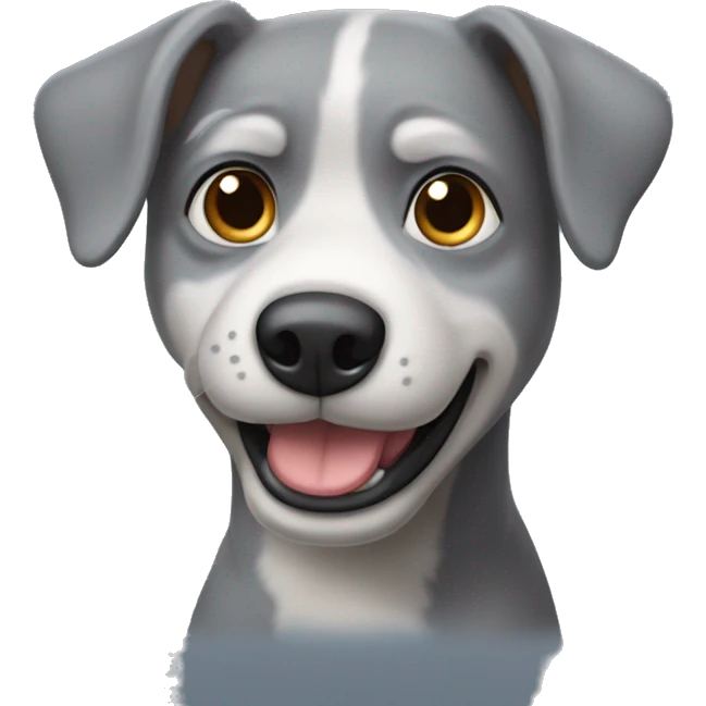 Pedro the gray dog emoji
