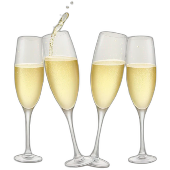 Champagne Glasses Cheers christmas emoji