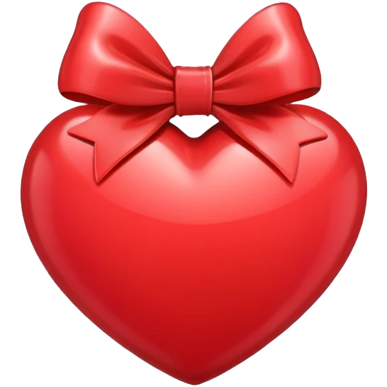 Heart with bow emoji