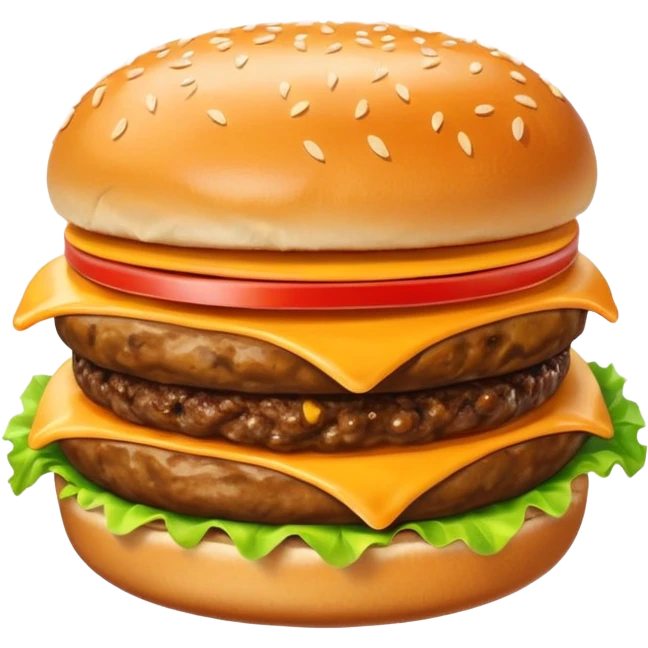 i want the Gooey Cheeseburger in 5–20° gentle bird’s-eye angle

 emoji