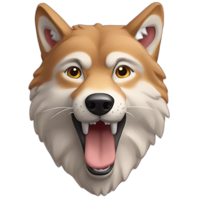 Loup qui mange us sandwich jambon beurre  emoji