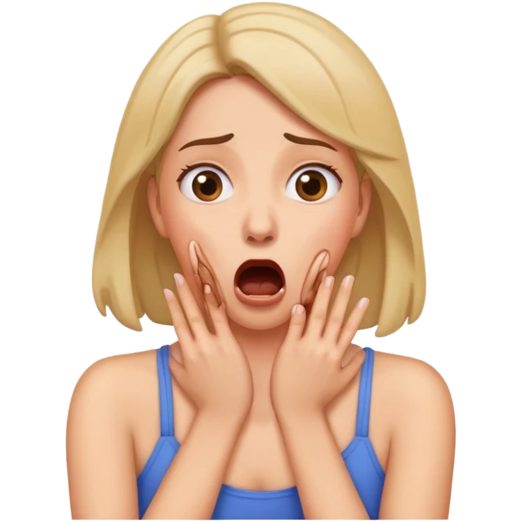 woman choking herself funny emoji
