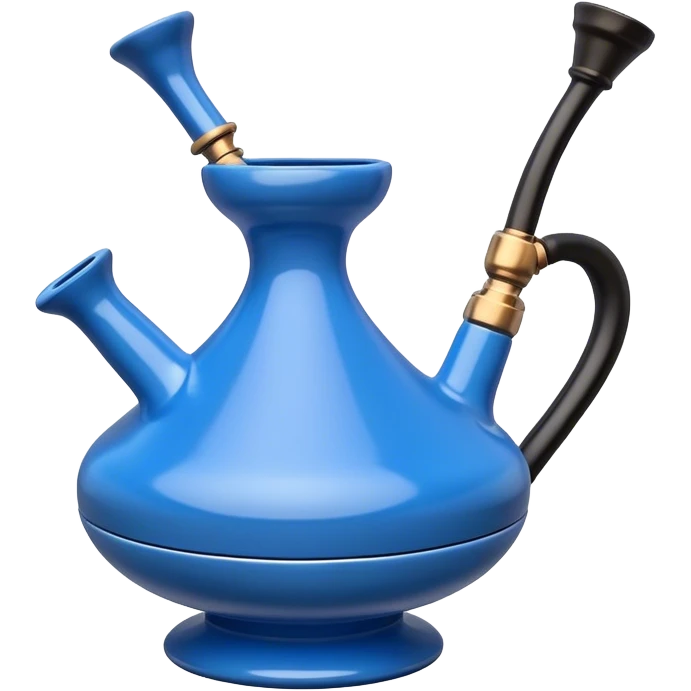 Blue modern Hookah bowl emoji