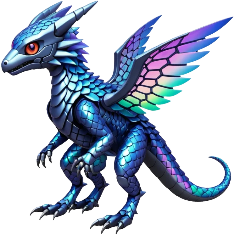  exotic futuristic modern cyber-Fakémon-Digimon-Trico-creature emoji