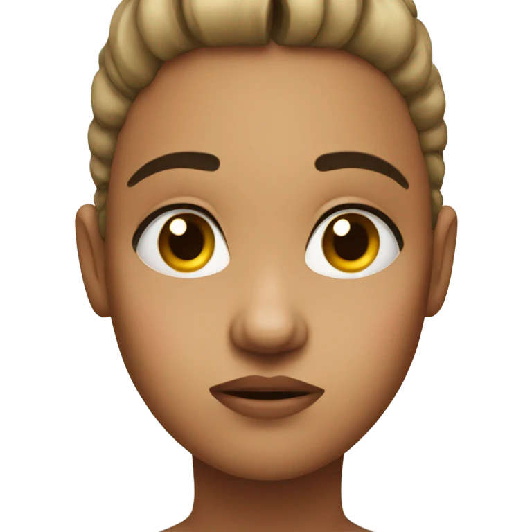 Annoyed girl face emoji