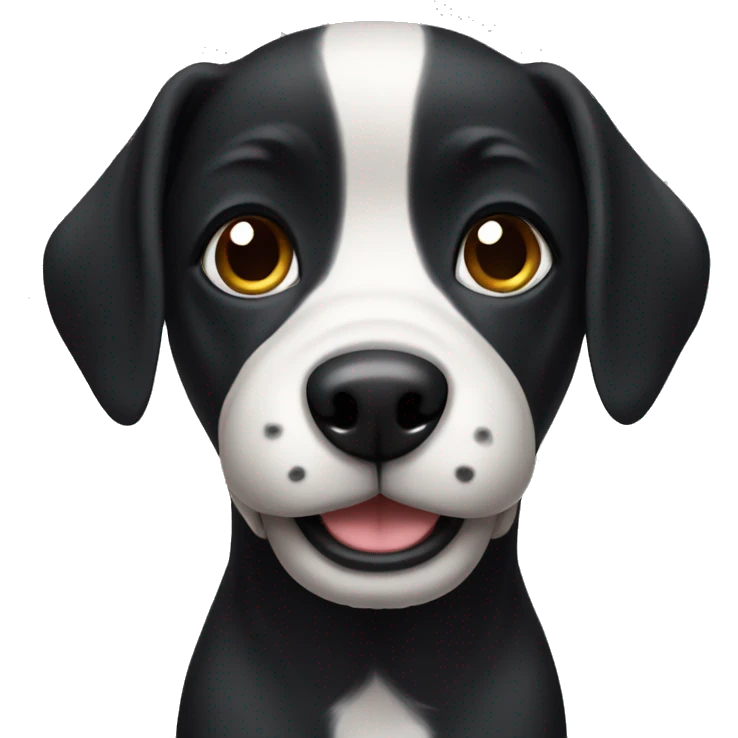 black cute dog emoji