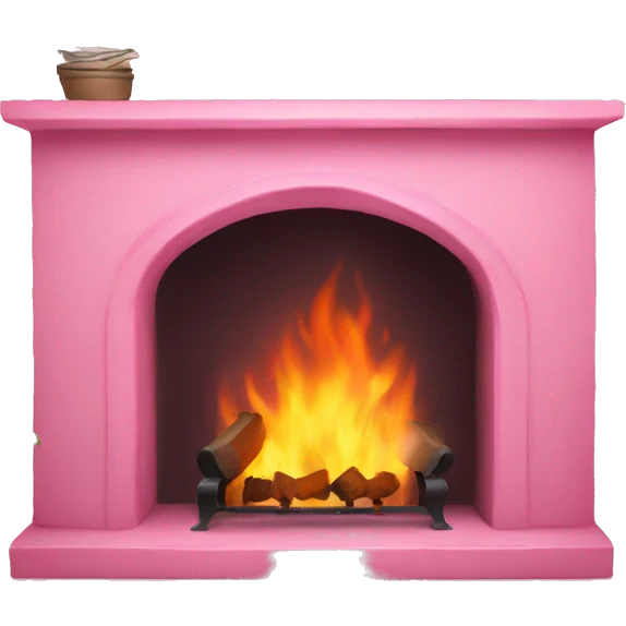 Pink fireplace  emoji