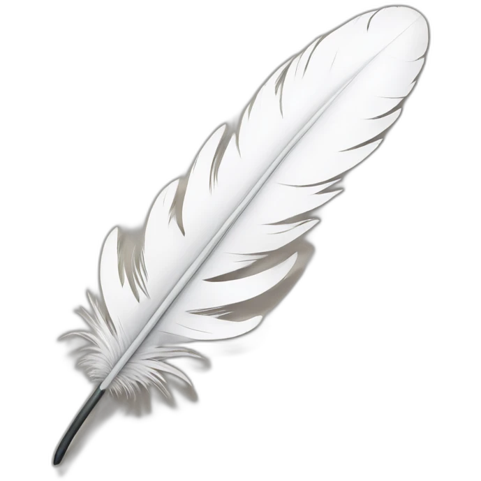 white feather inkpot emoji