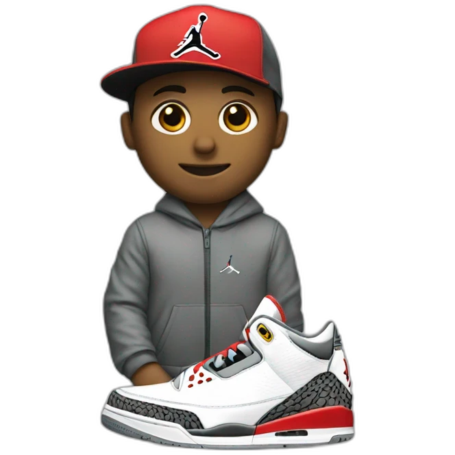 A Jordan 3 sneaker emoji