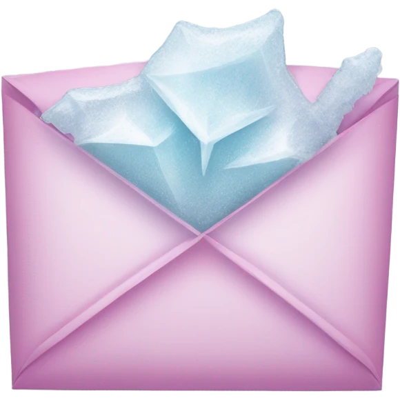 pink frozen email envelope emoji